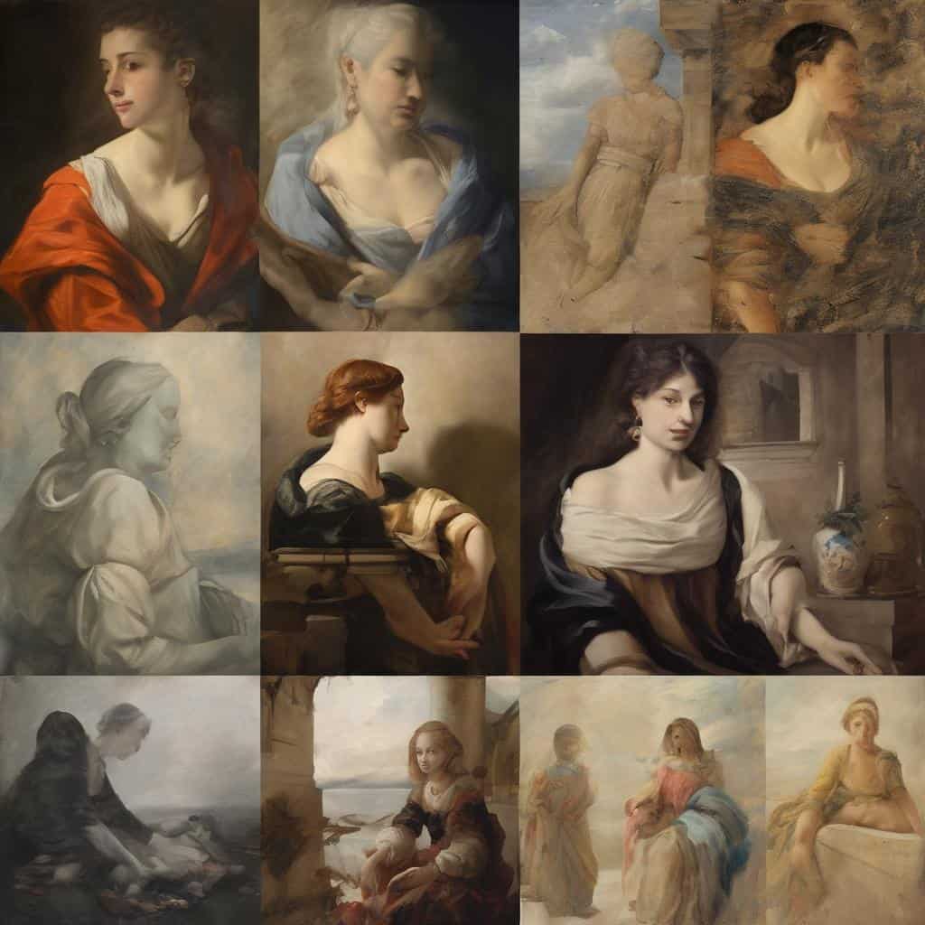 θεατρική δημιουργία και νέες τέχνες, πίνακες ζωγραφικής με γυναίκες, μοντέρνες καλλιτεχνικές τάσεις, κλασική και σύγχρονη τέχνη, πορτρέτα και τοπία τέχνης.